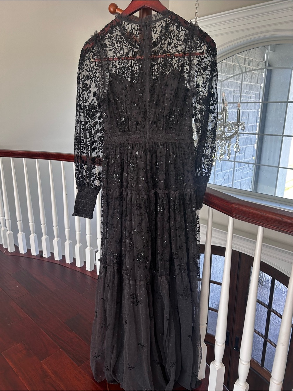 Needle & Thread Black Lace and Sequin Maxi Dress - Picture 3 of 9